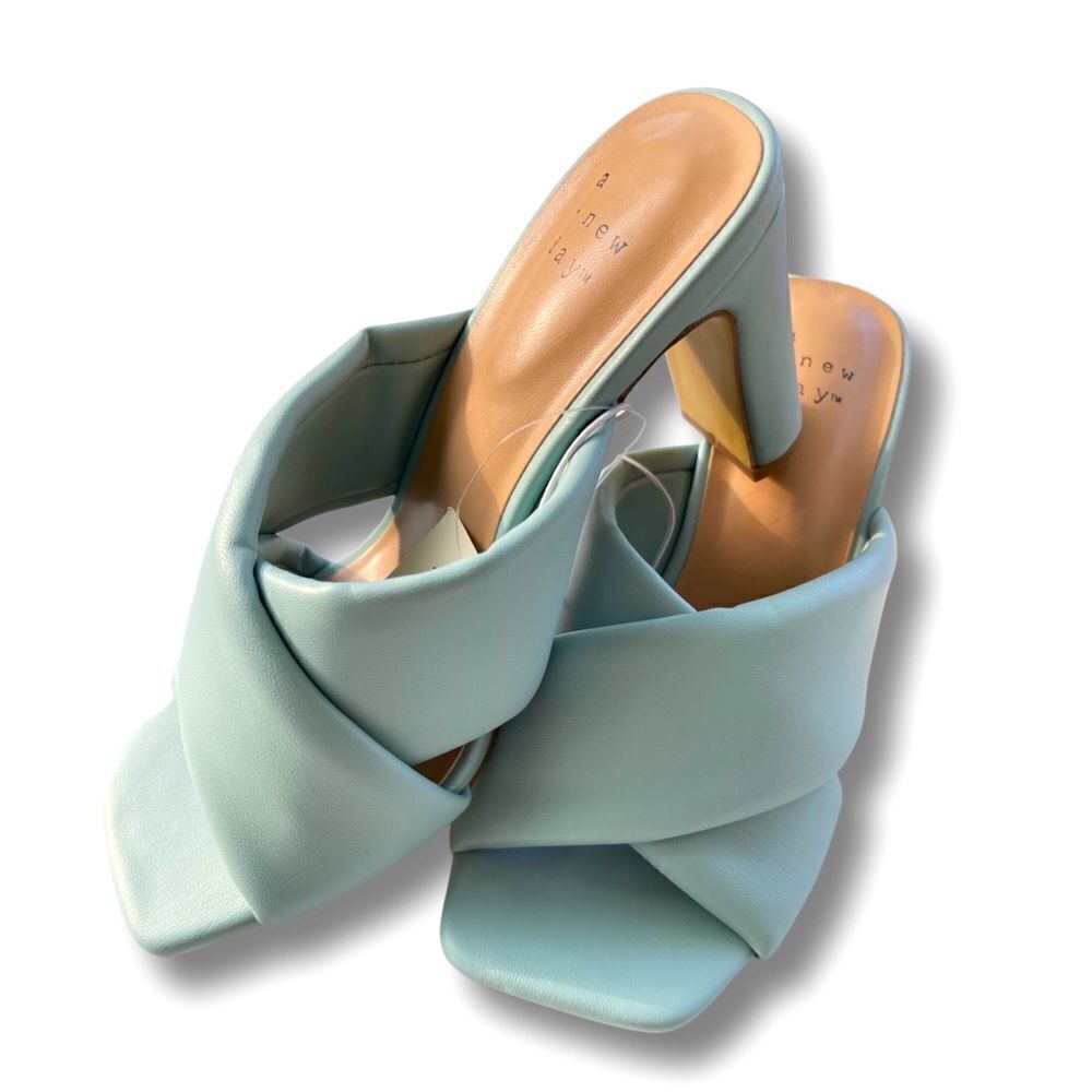 Women's Clementine Padded Crossband Mule Heels - A New Day™